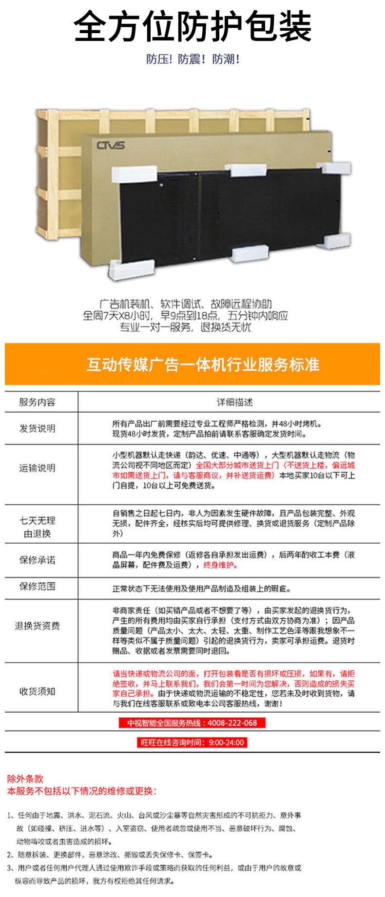 層層包裝,全方位防護,超長質保周期