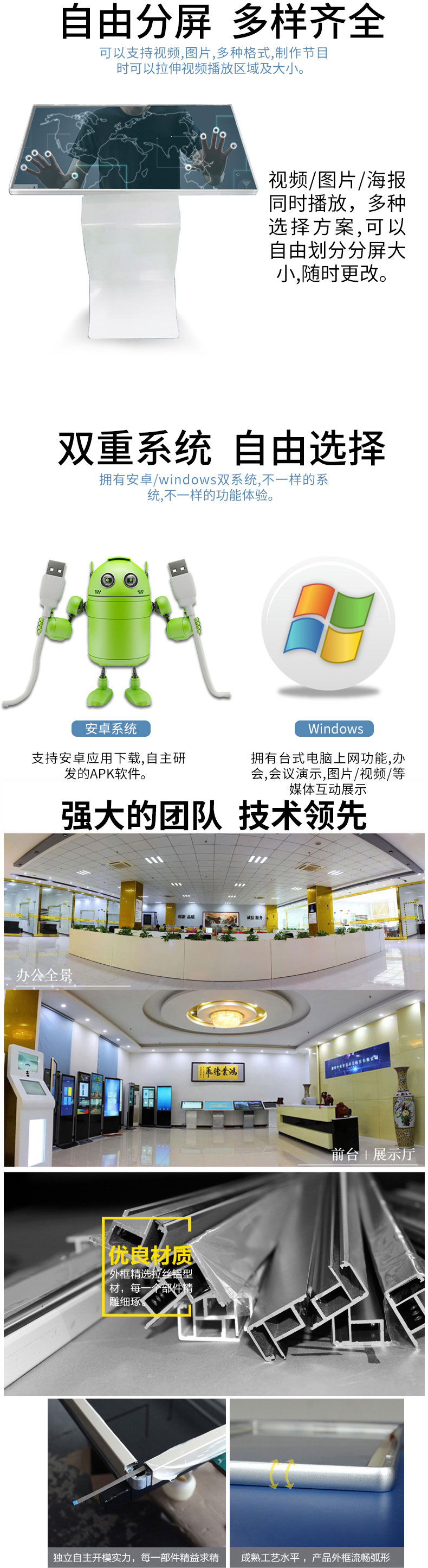 提供自由分屏以及系統(tǒng)化定制服務(wù)