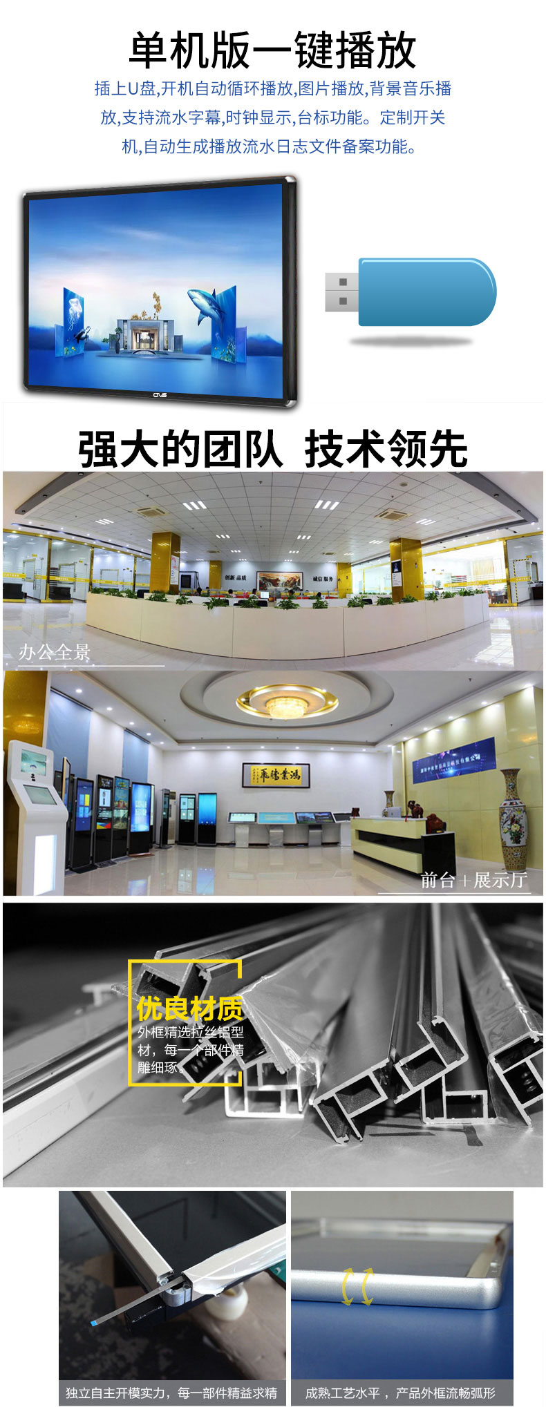 一鍵播放功能，支持自動循環、流水字幕等